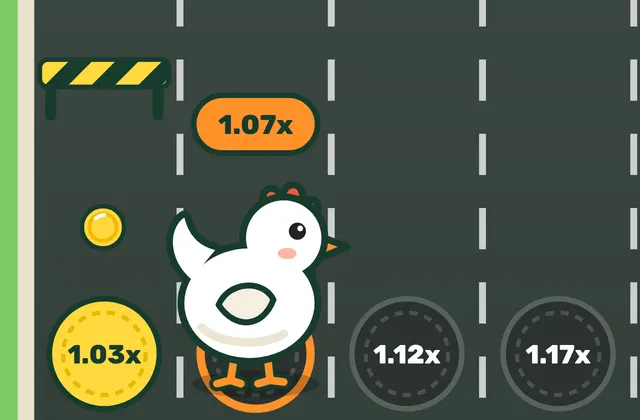 Курица Chicken Road с золотым яйцом на дороге
